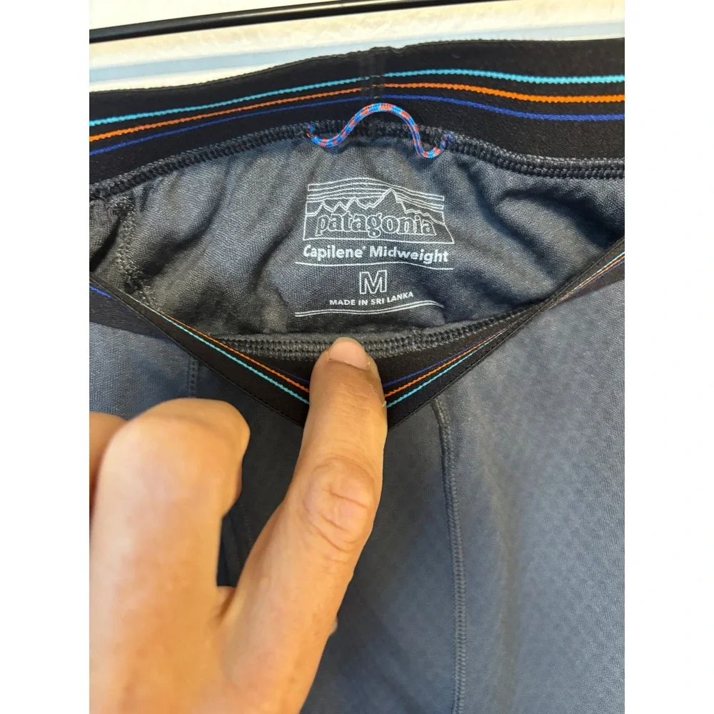 Patagonia Capilene Midweight Bottoms Mens Medium Grey Baselayer Leggings